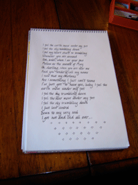 Caligrafía de Ximena Jones